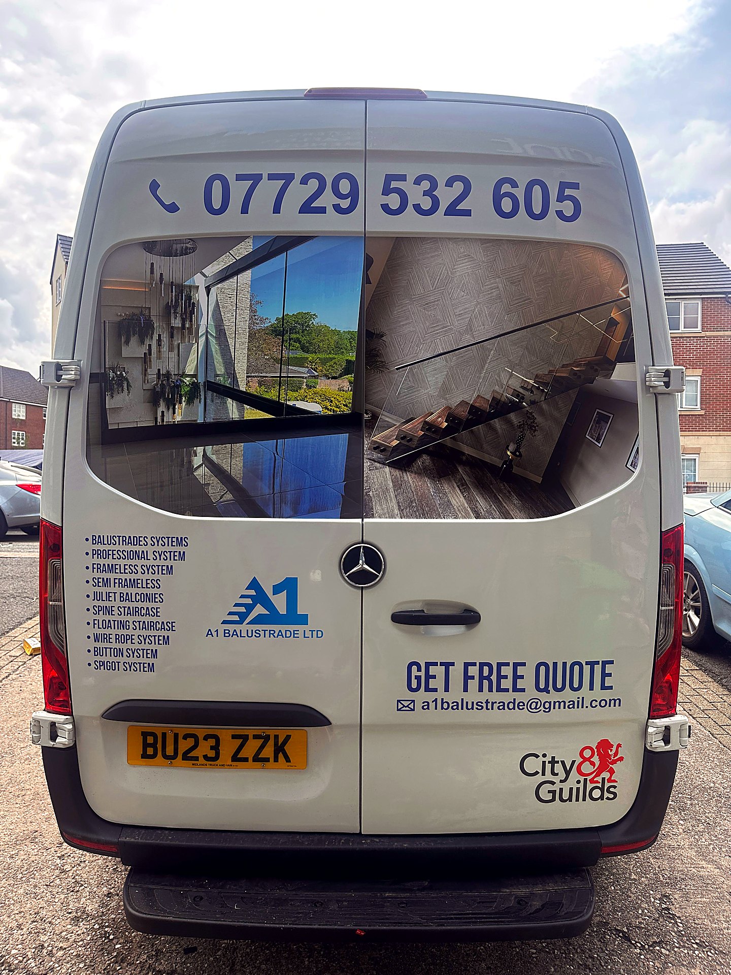 A1 Balustrade van rear graphics