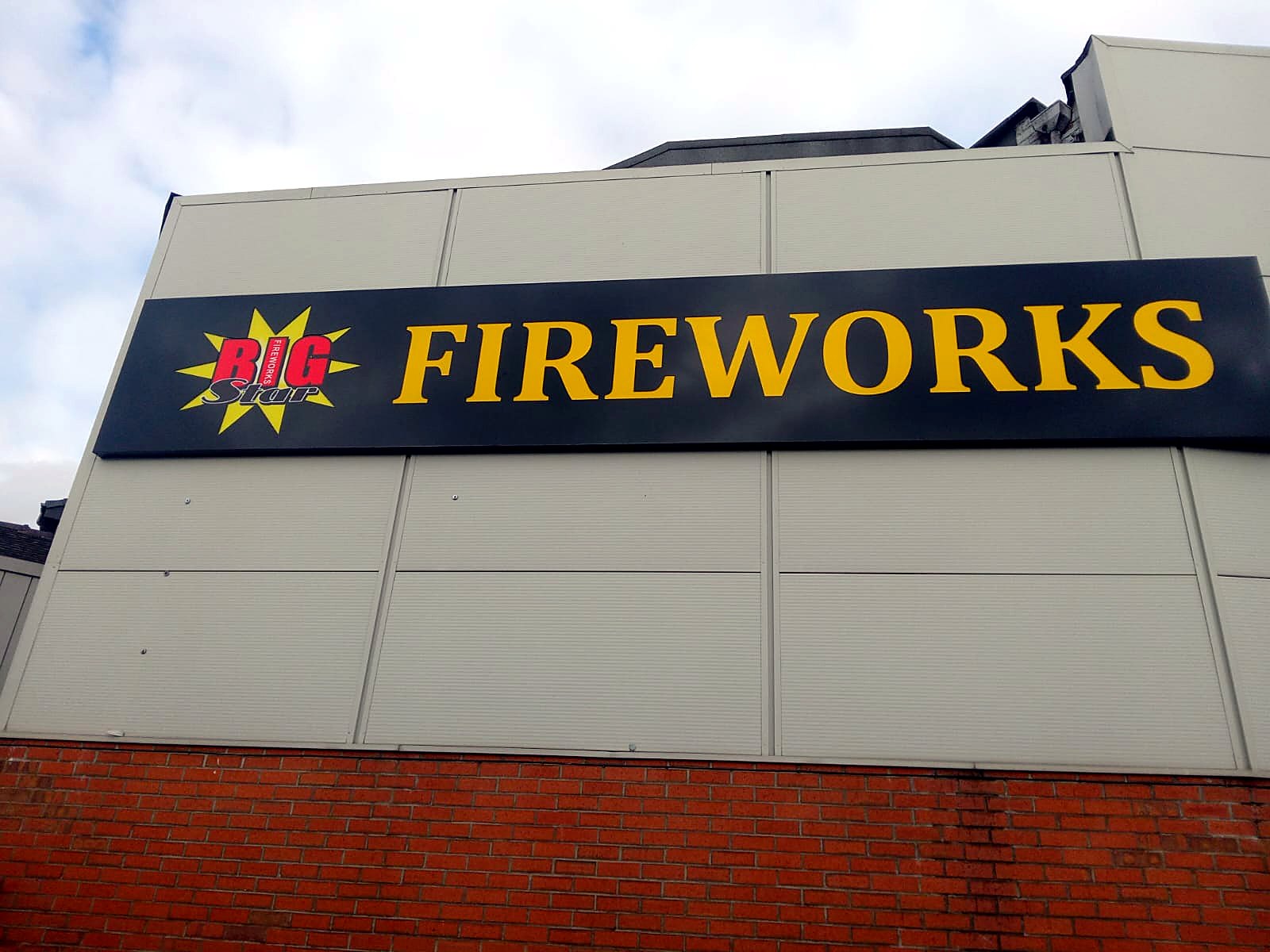 AIG Fireworks fascia sign
