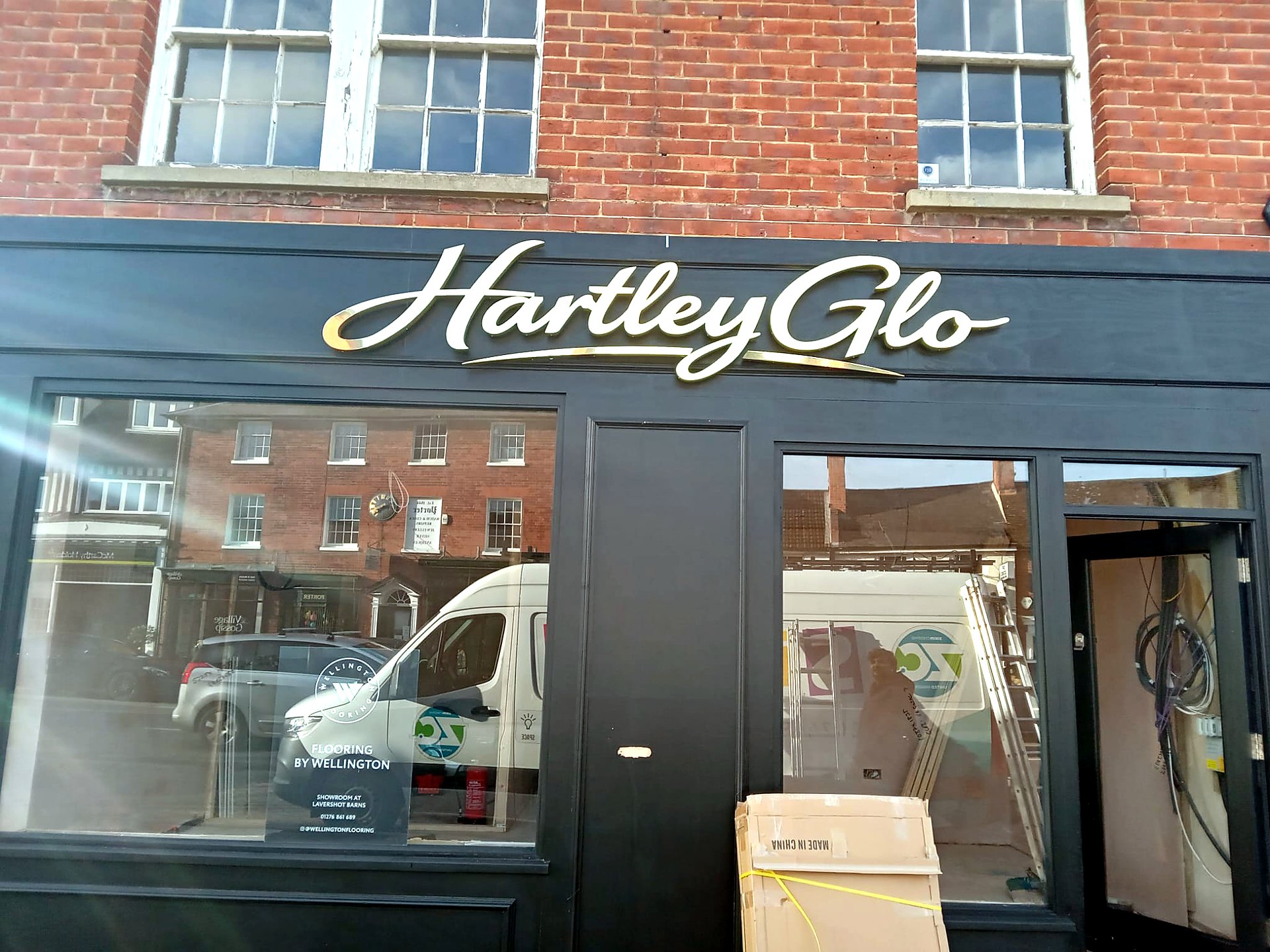 Hartley Glo shop front signage