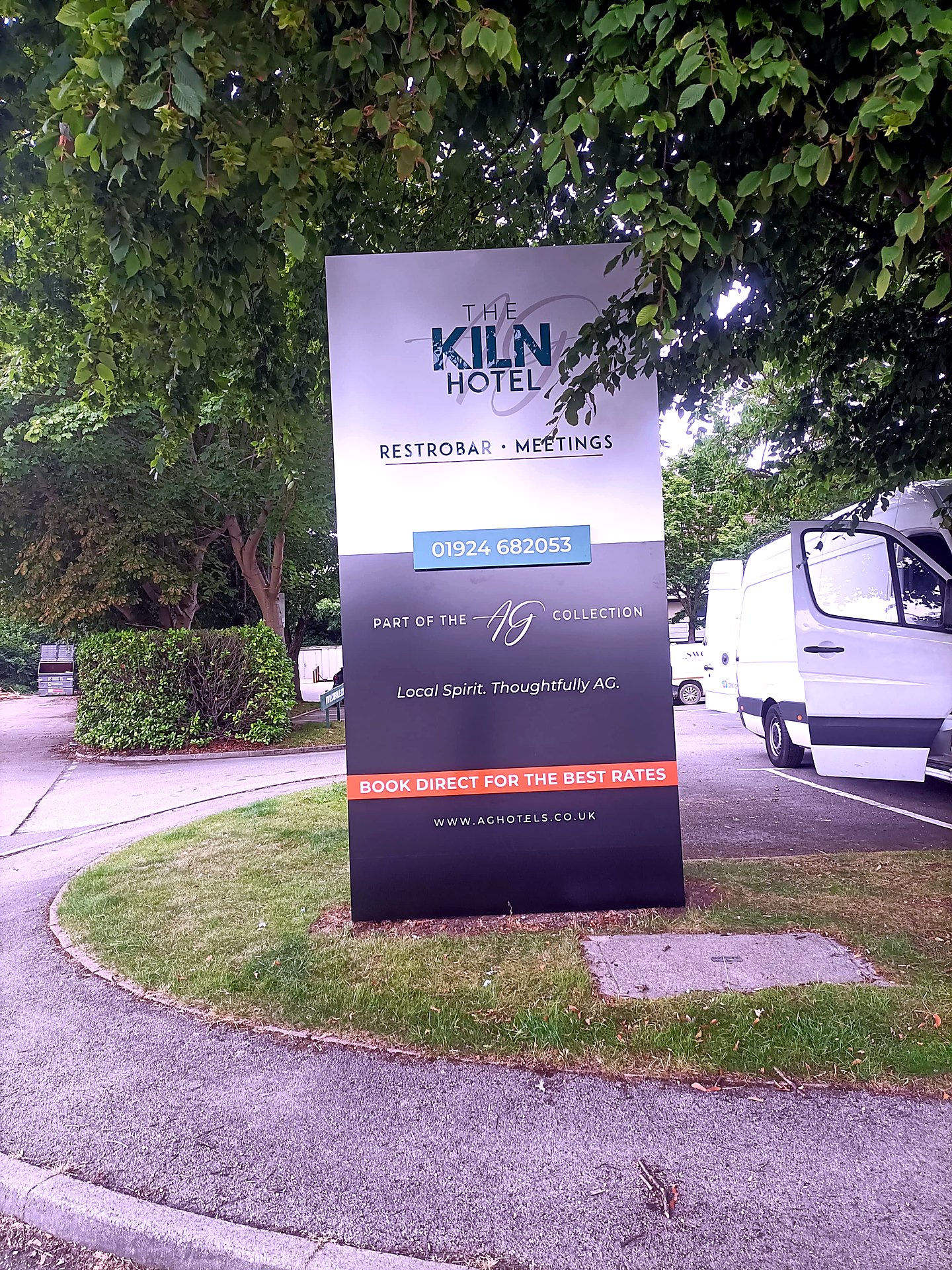 The Kiln Hotel pylon sign
