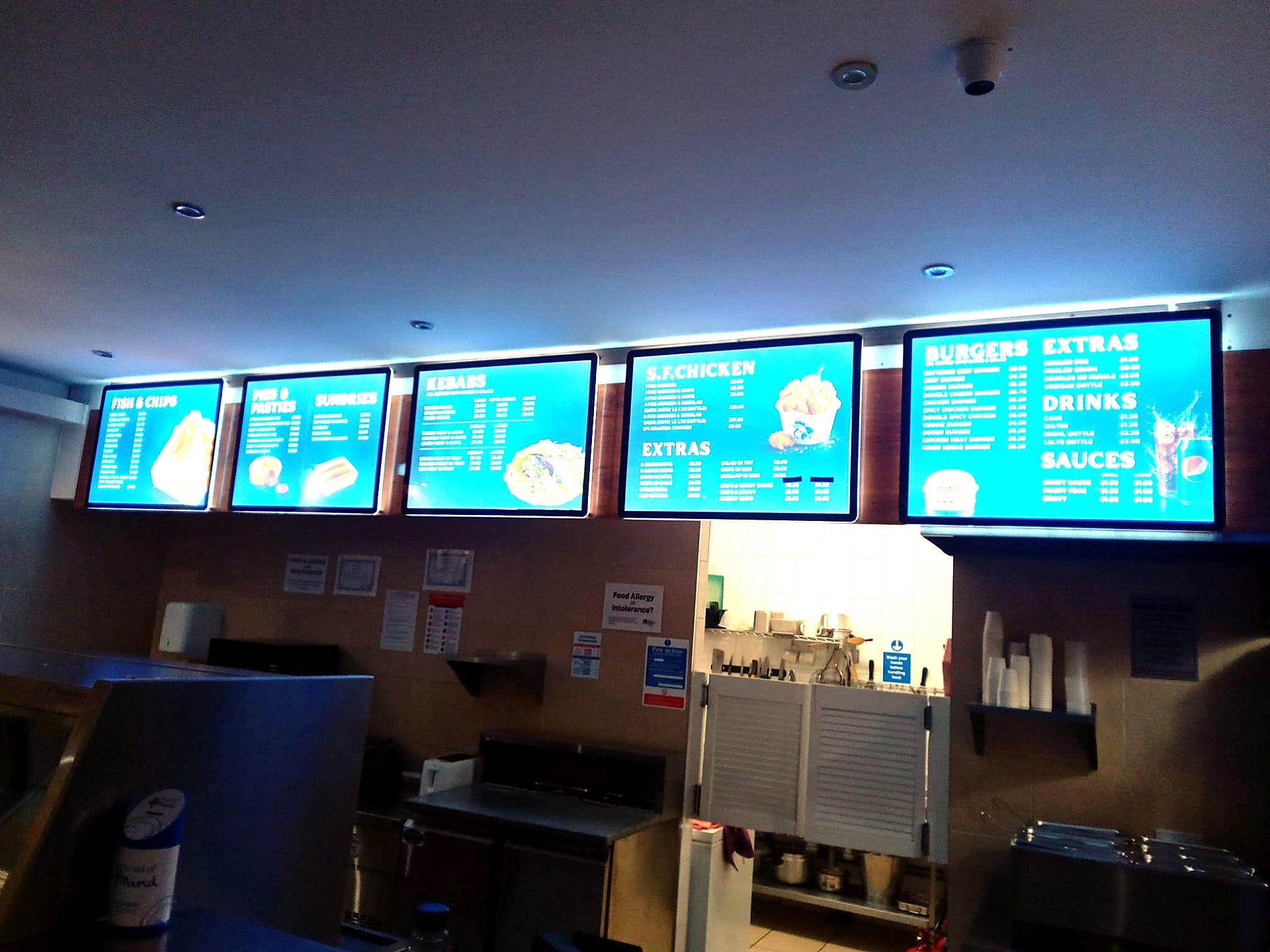 Illuminated LED menu board display
