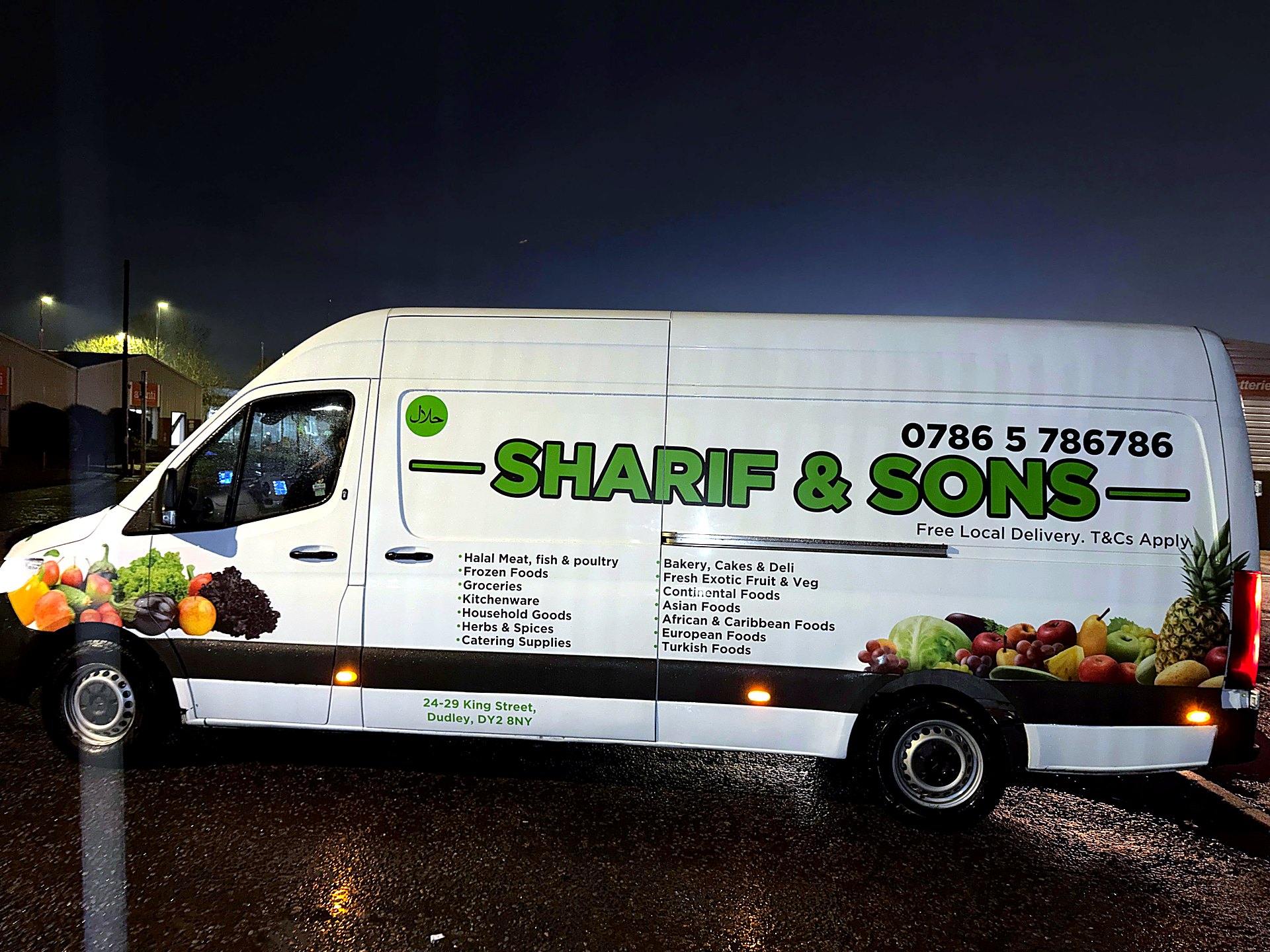 Sharif & Sons van vehicle graphics