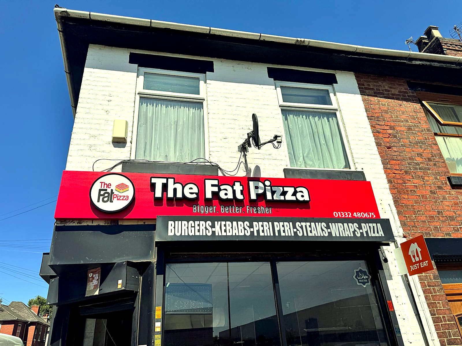 The Fat Pizza illuminated fascia