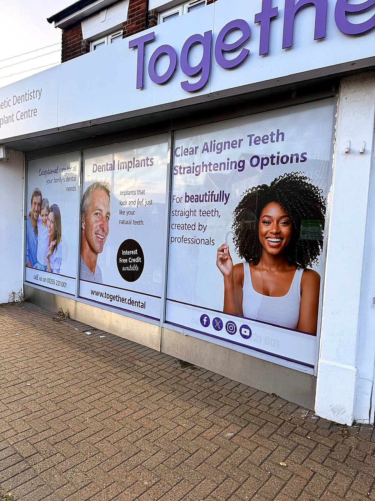 Together Dental window graphics