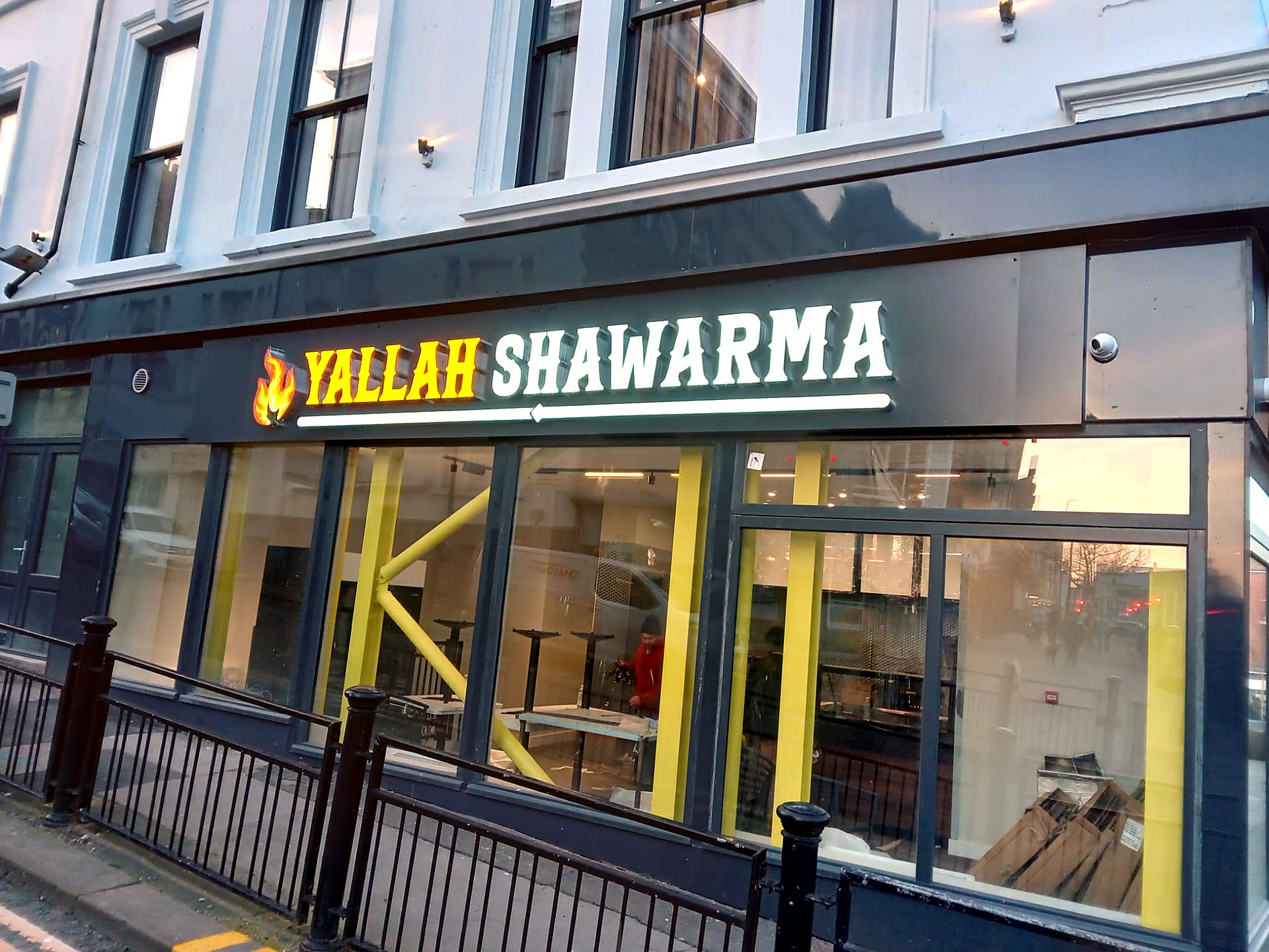 Yallah Shawarma 3D letter sign
